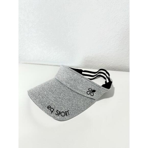 EQ SPORT Sun Visor Unisex Outdoor Sports Gray Black and White Strap One Size - Picture 8 of 8